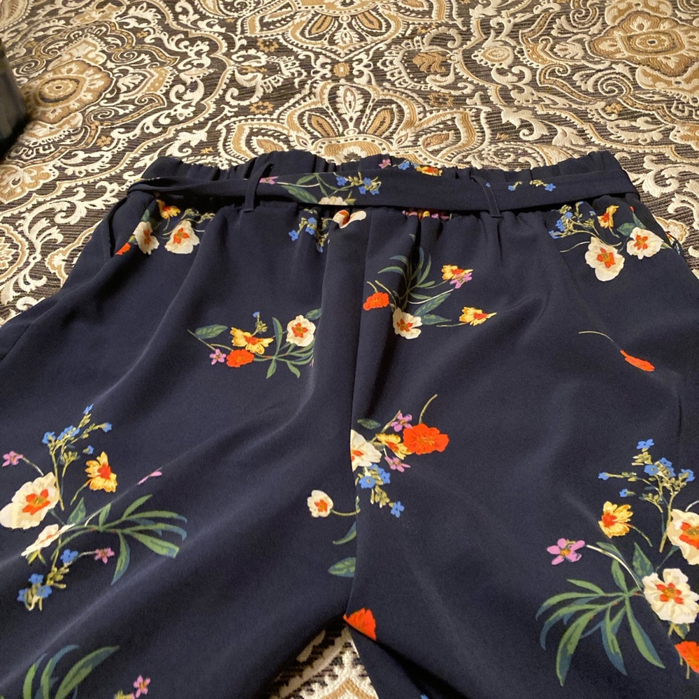 Jules & Leopold Floral Wide Leg Pants - Navy - Picture 3 of 5